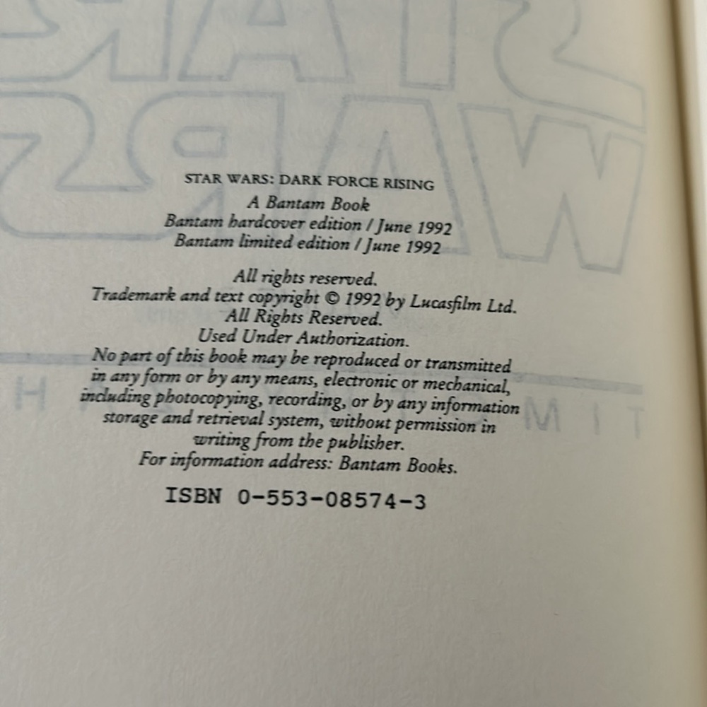 Book Star Wars Vol 2: Dark Force Rising Hardback Dust Jacket - Picture 6 of 7